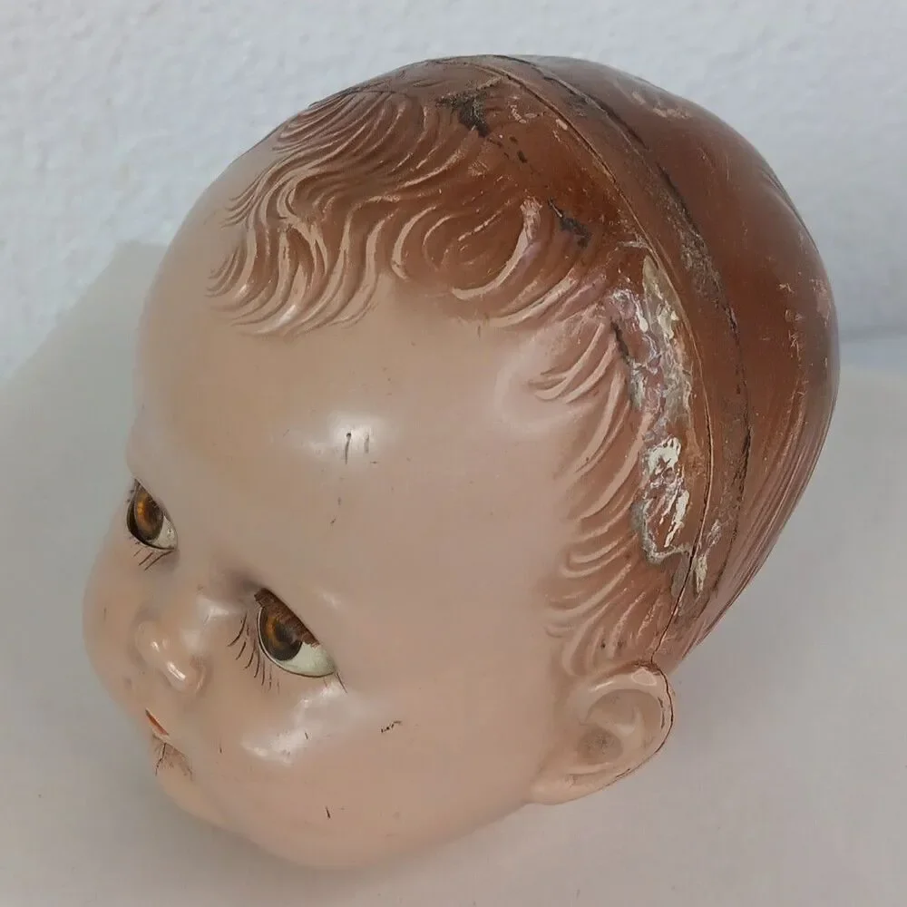 Ideal Sleepy Eyes Doll Head Composite Made in the USA pat. No 22522077 For Parts